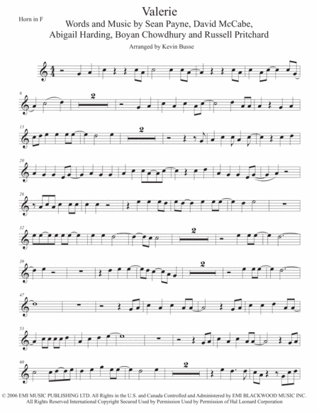 Valerie (arr. Kevin Busse)