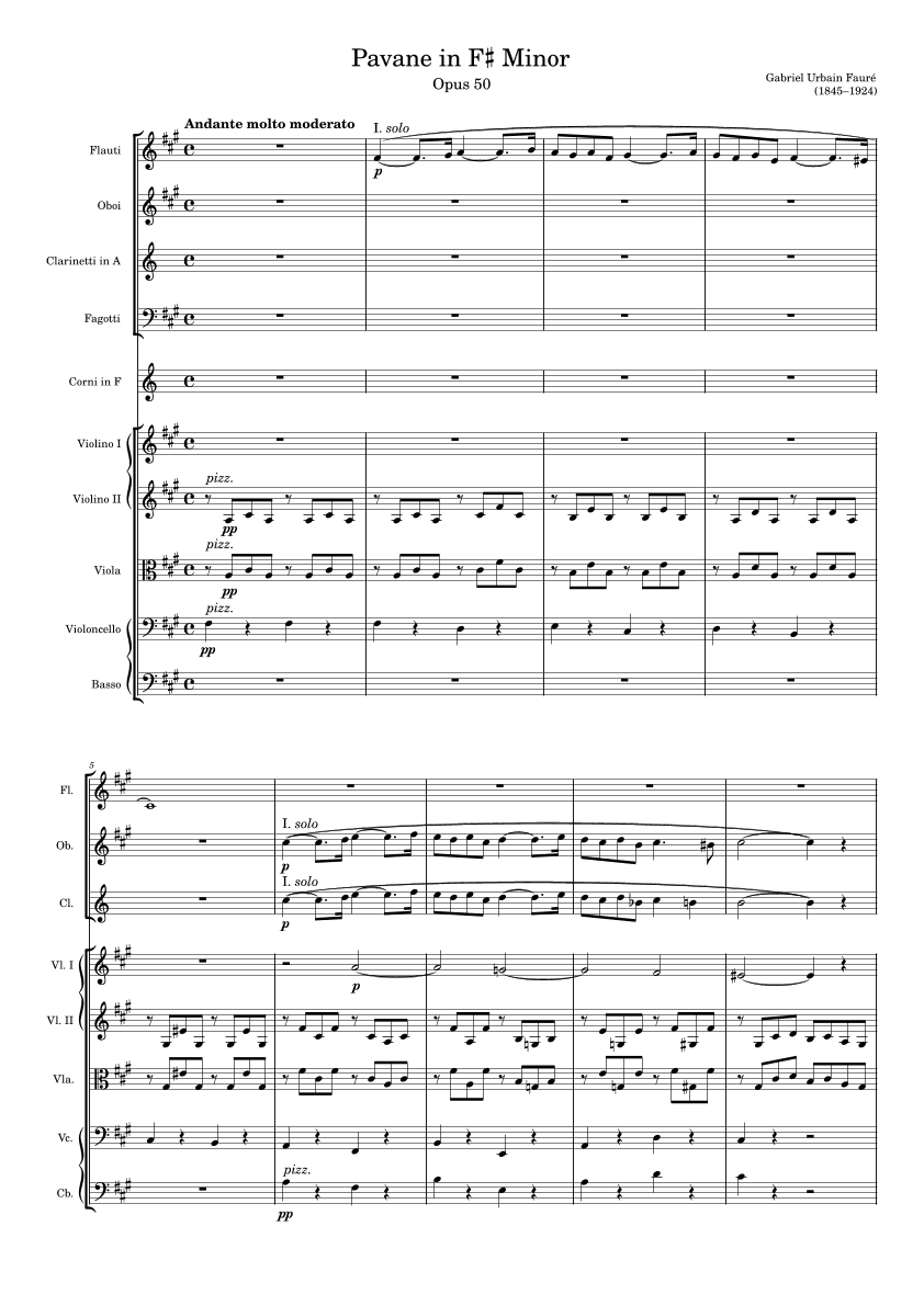 Pavane Opus 50 in F# Minor (arr. Zachary Corbett)