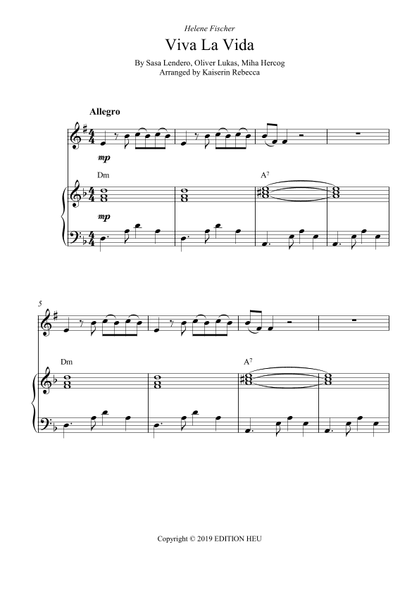 Viva La Vida (arr. Kaiserin Rebecca)