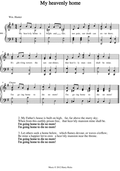 My heavenly home. A new tune to a wonderful old hymn.