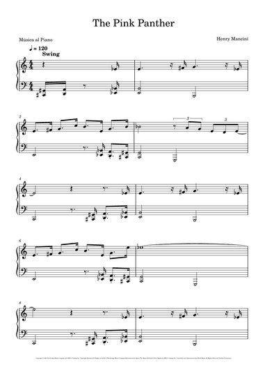 The Pink Panther (arr. Música al Piano)