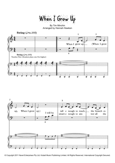 When I Grow Up (reprise) (arr. Hannah Hawken)
