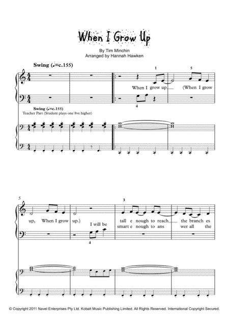 When I Grow Up (reprise) (arr. Hannah Hawken)
