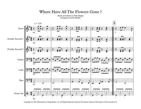 Where Have All The Flowers Gone? (arr. Scott Meister)
