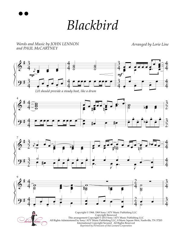 Blackbird (arr. Lorie Line)