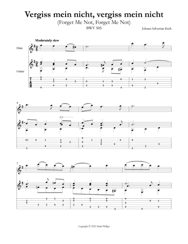 Vergiss mein nicht, vergiss mein nicht (Forget Me Not, Forget Me Not) (arr. Mark Phillips)