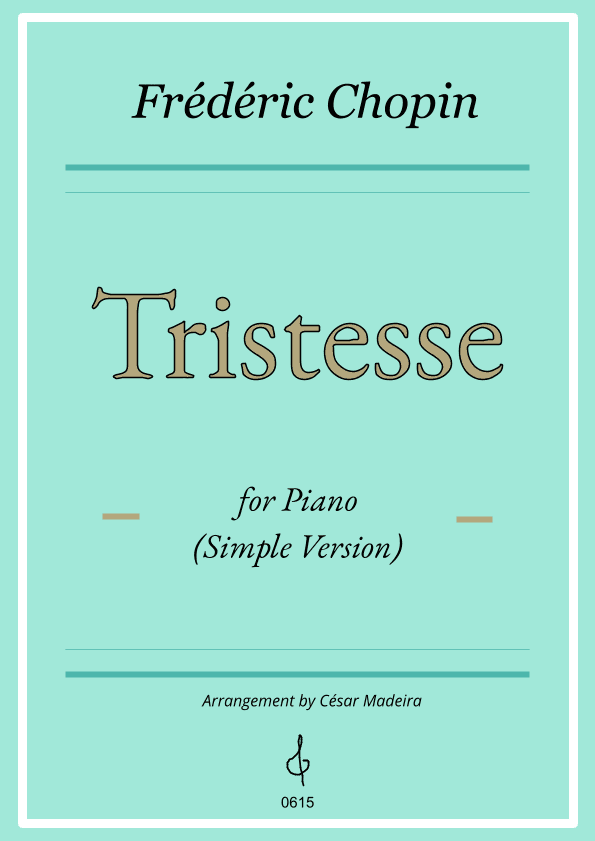 Etude Op.10 No.3 (Tristesse) - Easy Piano (W/Chords) (arr. César Madeira)