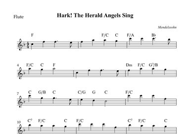 Hark! The Herald Angels Sing (Easy) (arr. Wesley S. SIlva)