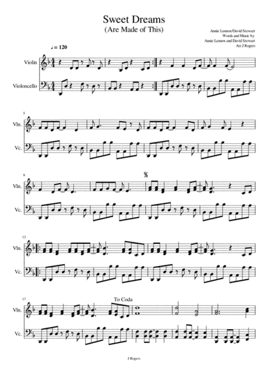 Sweet Dreams (Are Made Of This) (arr. Julia Rogers)