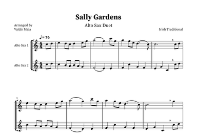 Sally Gardens - Alto Sax Duet (arr. Valdir Maia)