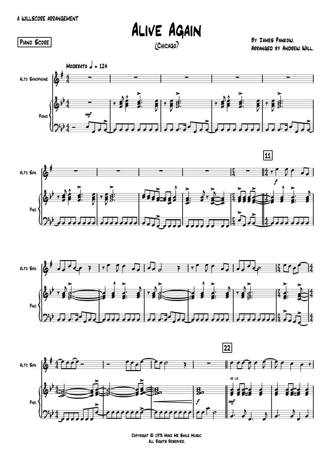 Alive Again (arr. Andrew Will)