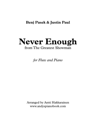Never Enough (arr. Antti Hakkarainen)