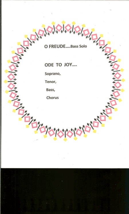 O Freude, Cantata for Bass Voice and Chorus