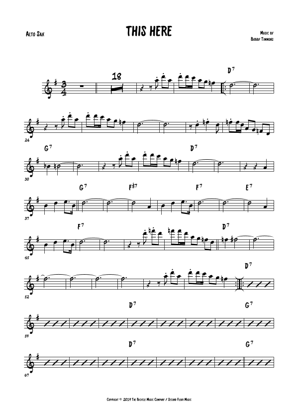 This Here (arr. The Sheet Music Library)