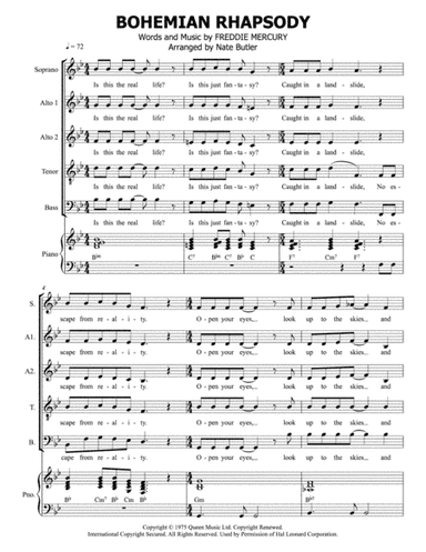 Bohemian Rhapsody (arr. Nate Butler)