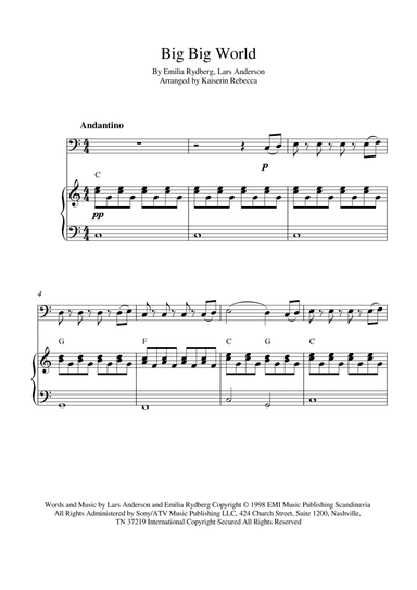 Big Big World (arr. Kaiserin Rebecca)