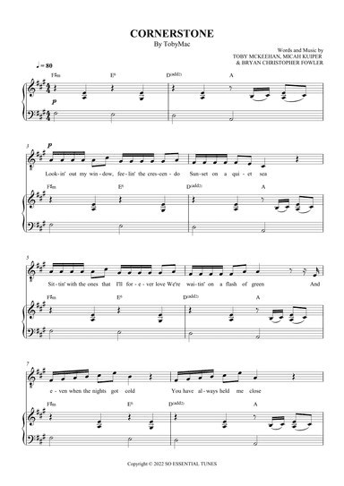 Cornerstone (arr. S Carlile)