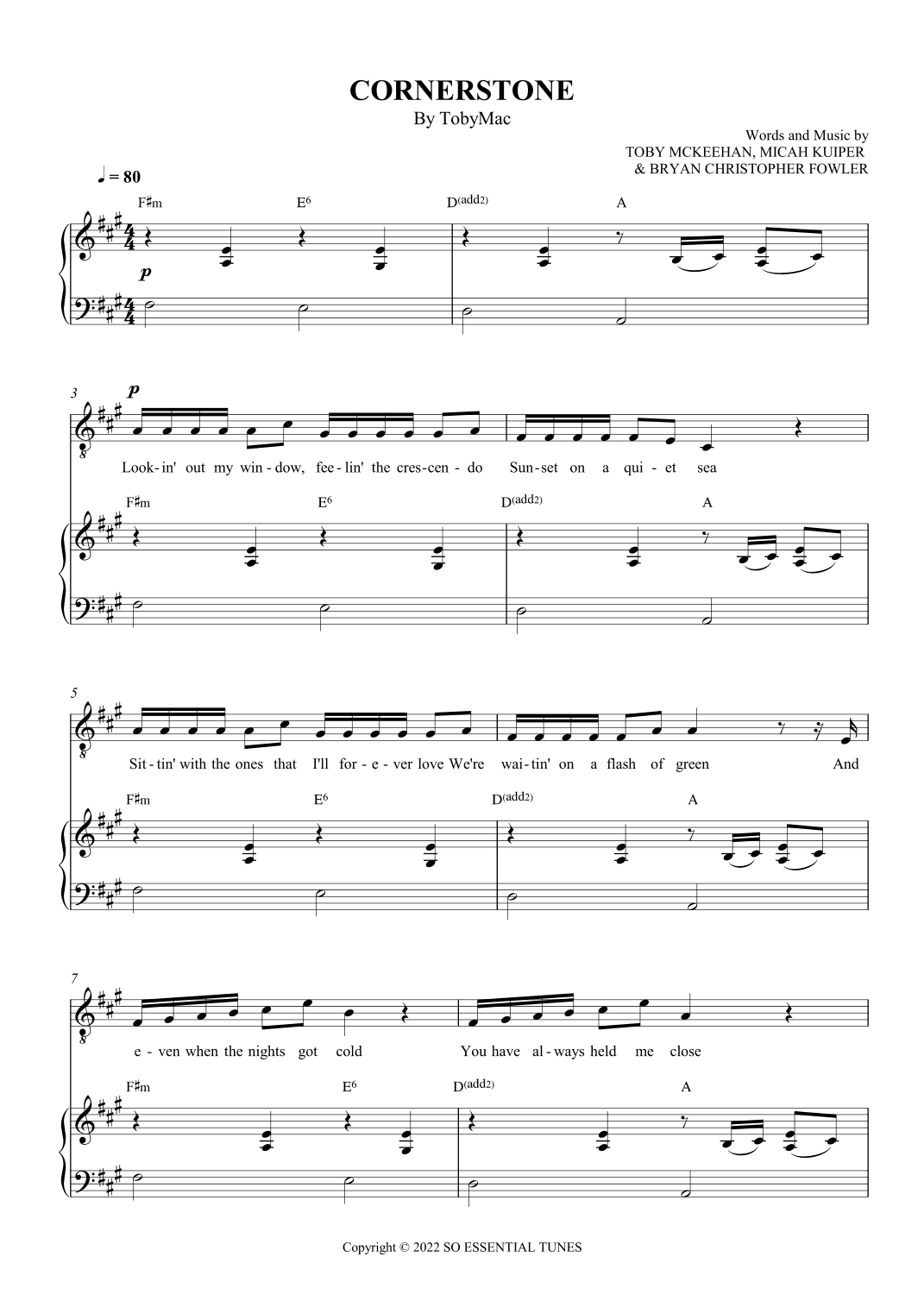 Cornerstone (arr. S Carlile)
