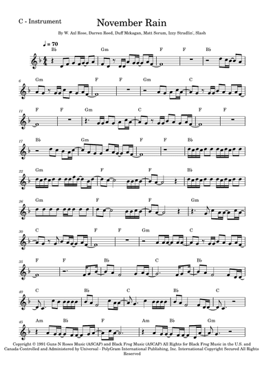 November Rain (arr. Fabio Eduardo de Oliveira)