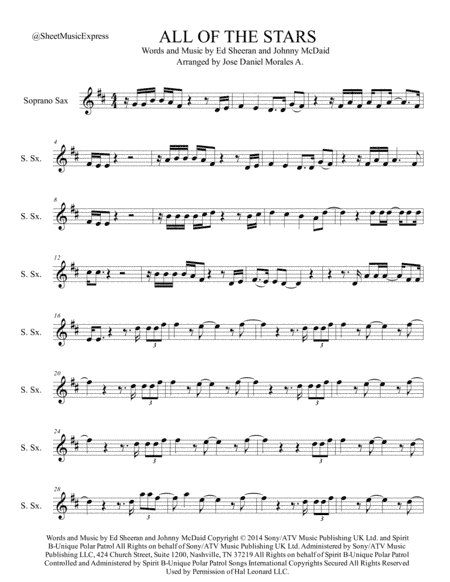 All Of The Stars  from the Motion Picture Soundtrack THE FAULT IN OUR STARS (arr. Jose Daniel Morales A.)
