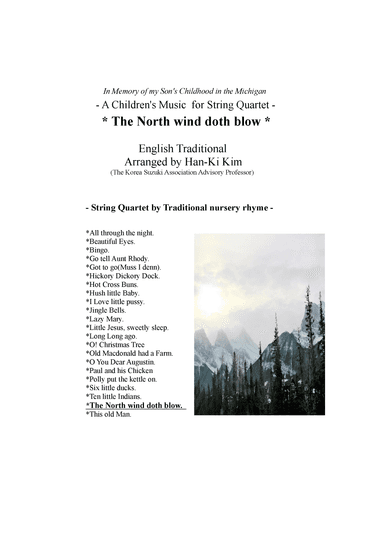 The North wind doth blow (For String Quartet) (arr. Han-Ki Kim)