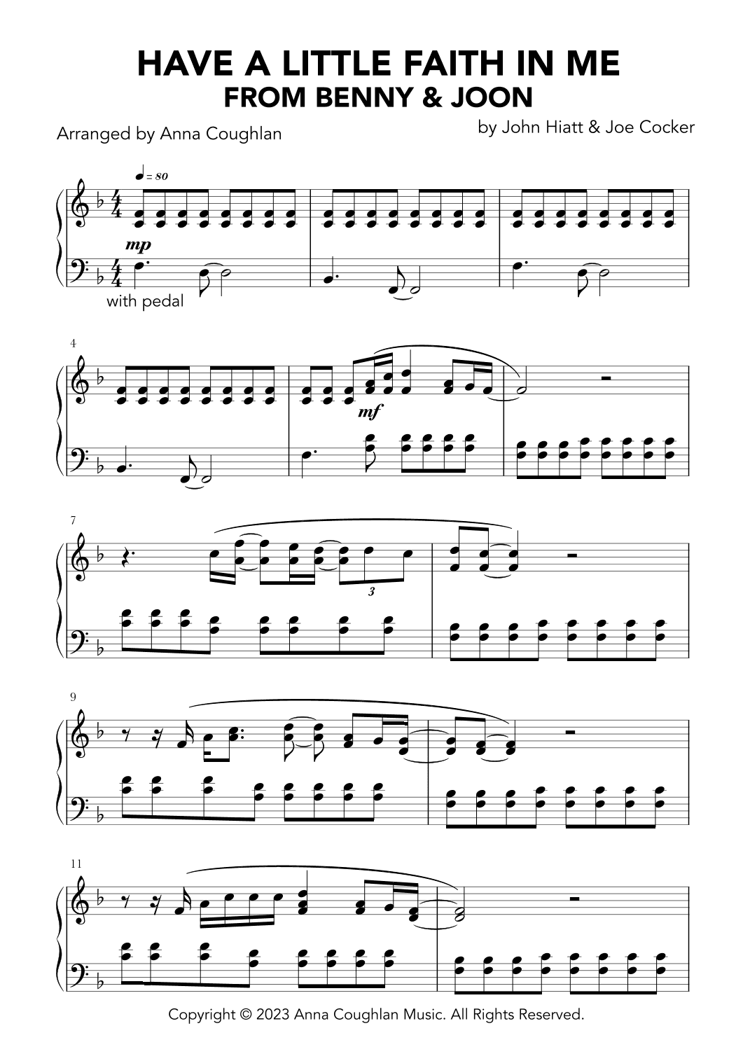 Have A Little Faith In Me (arr. Anna Coughlan)