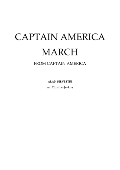 Captain America March (arr. Christian Jenkins)