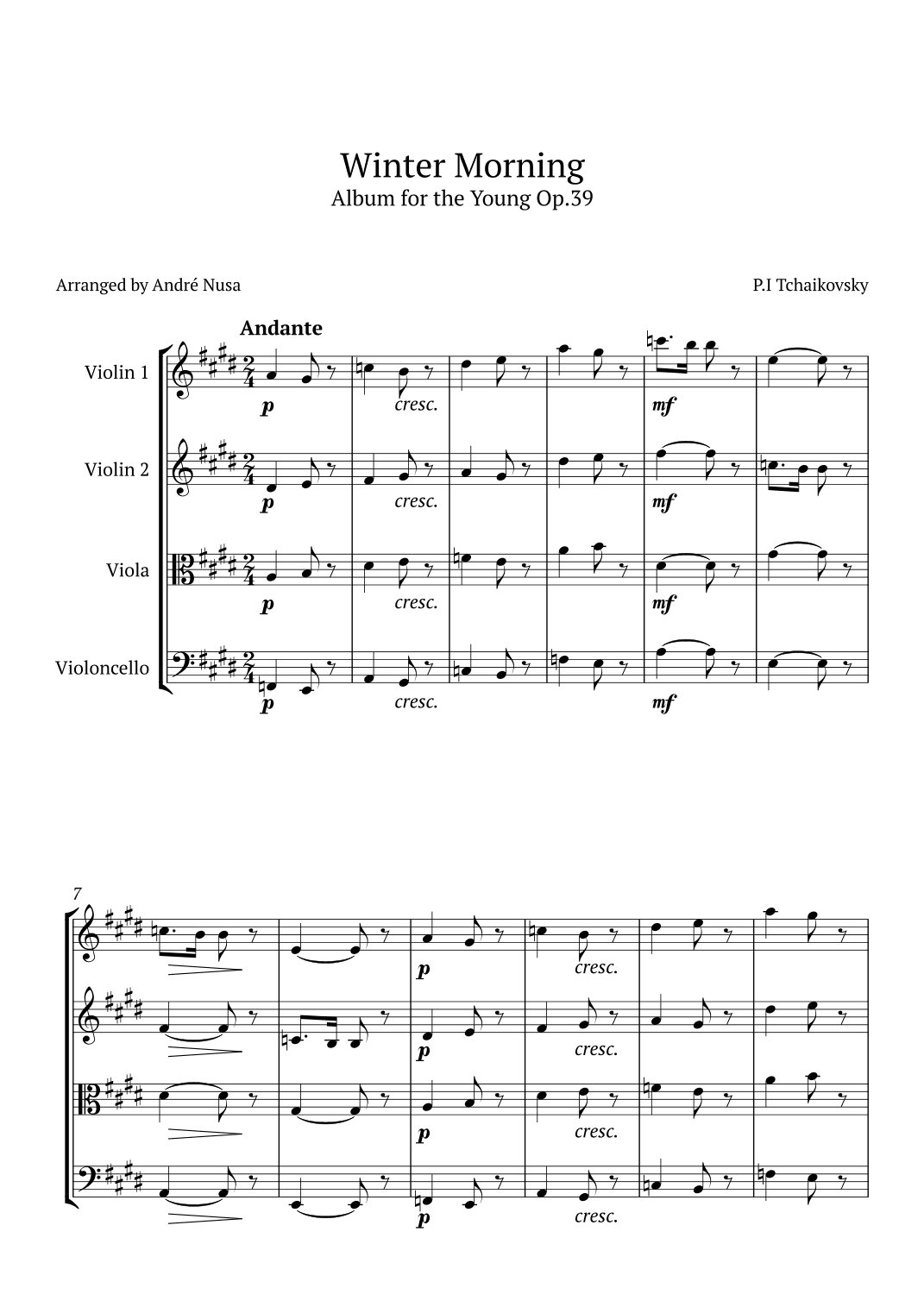 Winter Morning (arr. André Nusa)