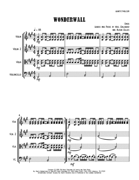 Wonderwall (arr. Alison Gillies)