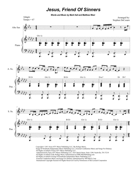 Jesus, Friend Of Sinners (arr. Stephen DeCesare)