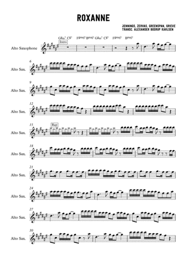 Roxanne (arr. Alexander Bosrup Karlsen)