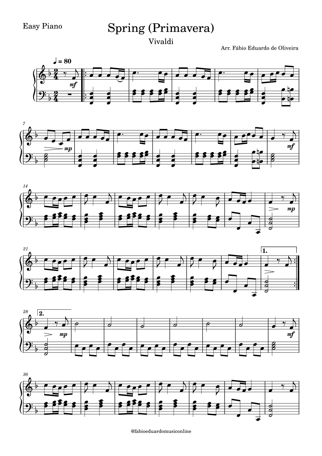 Spring/Primavera (The Four Seasons - Vivaldi) (arr. Fabio Eduardo de Oliveira)