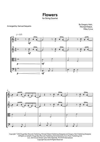 Flowers (arr. Samuel Sequeira)