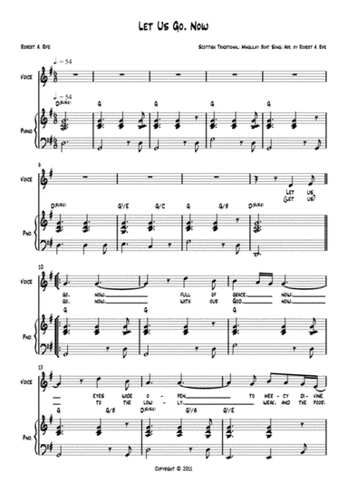 Let Us Go, Now (piano/vocal) (arr. Robert Alan Rife)