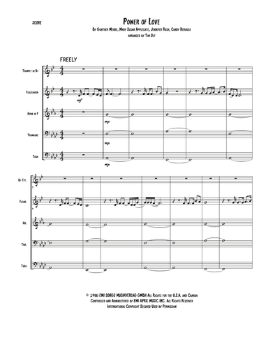 The Power Of Love (arr. Tim Olt)