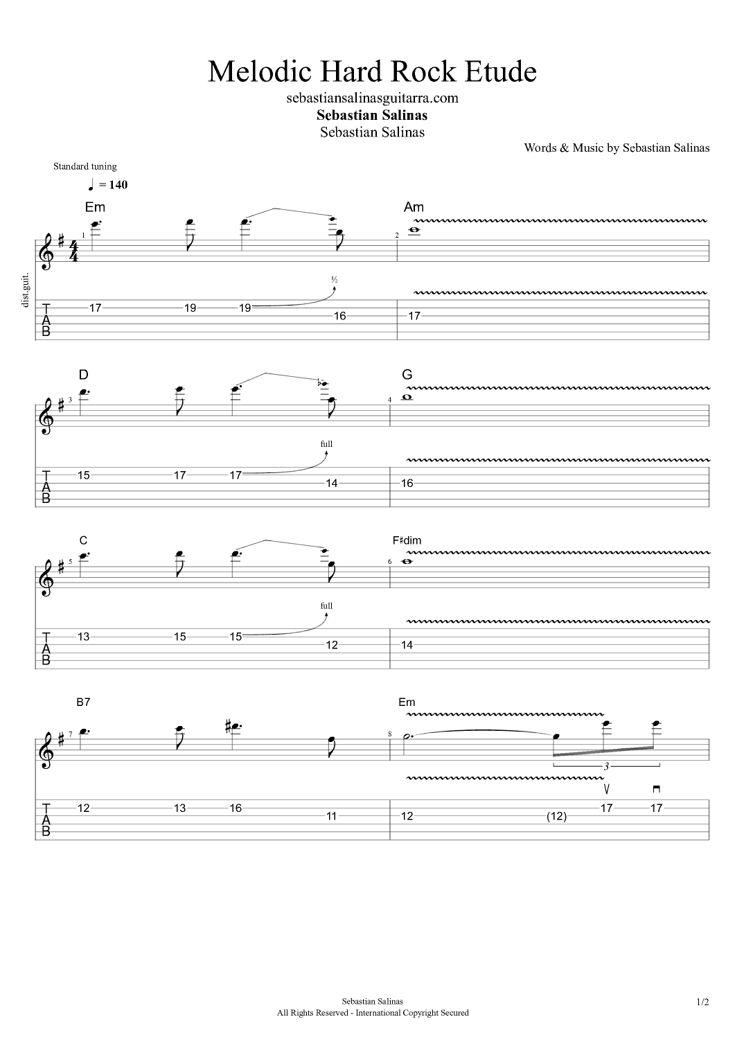 Melodic Hard Rock Etude