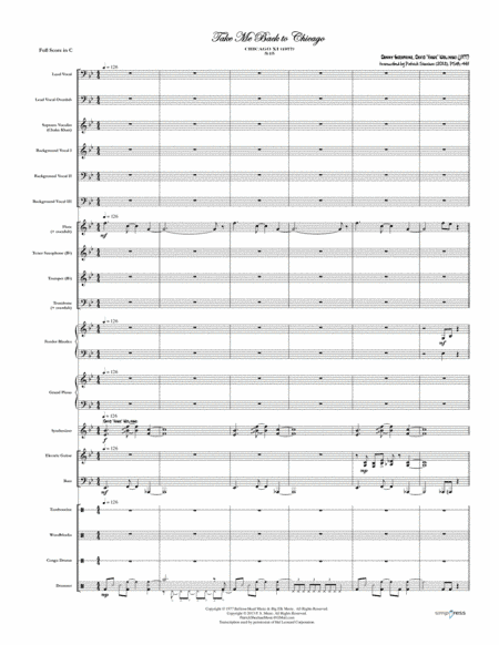 Take Me Back To Chicago (arr. Patrick Sheehan)