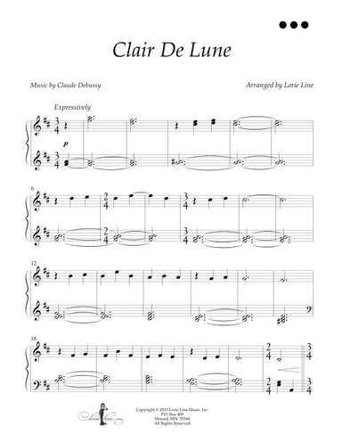 Clair De Lune (arr. Lorie Line)