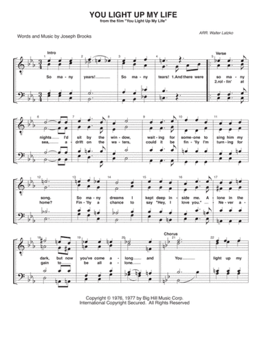 You Light Up My Life (arr. Walter Latzko)