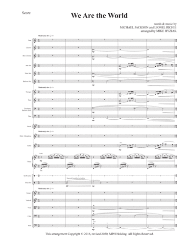 We Are The World (arr. Mike Hyziak)