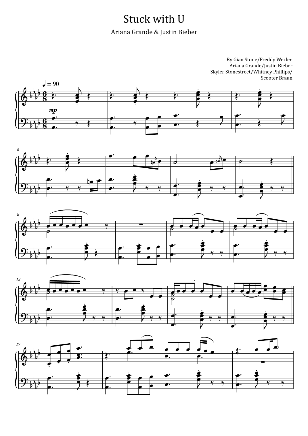 Stuck With U (arr. poon)
