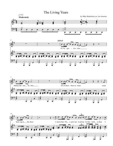 The Living Years (arr. Jon Arterton)