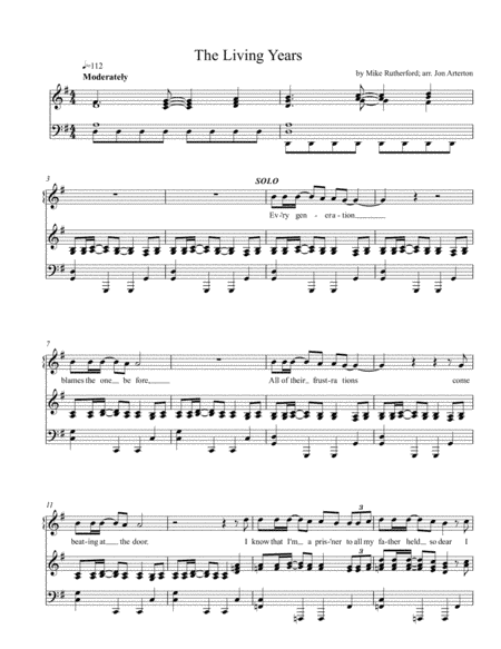 The Living Years (arr. Jon Arterton)