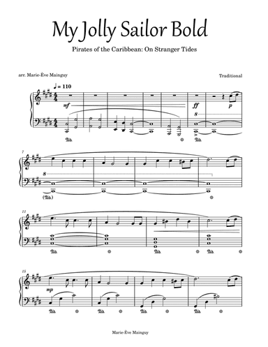 My Jolly Sailor Bold (arr. Marie-Ève Mainguy)