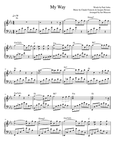 I Did It My Way (arr. Ian Meacom)