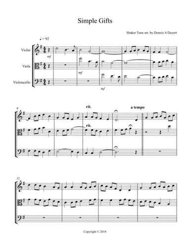 Simple Gifts (arr. Dennis A Dezort)