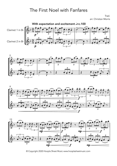 The First Noel with Fanfares (arr. Hoopla Sheet Music)