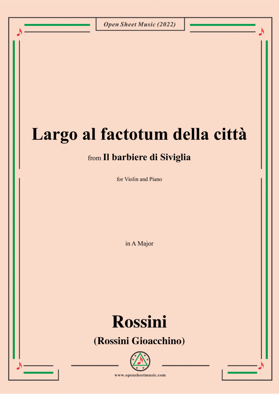 Rossini-Largo al factotum della città,from 'Il barbiere di Siviglia'(L'inutile precauzione),for Viol (arr. Open Cloud)