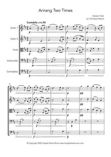 Arirang Two Times (아리랑) (arr. Christian Morris)