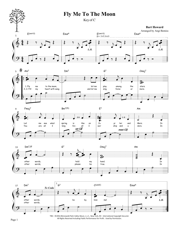 Fly Me To The Moon (in Other Words) (arr. Angi Bemiss of Simply the Harp)